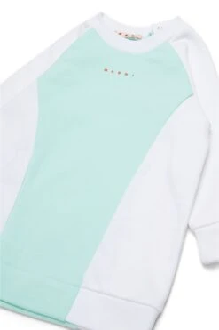 Marni Two-tone Fleece Dress Branded With Logo -Bambini Abbigliamento Negozio M01393M00V00M851 03 b1f37717 b5fe 4538 a1fb 5b4f7b1070c7