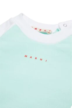 Marni Two-tone Fleece Dress Branded With Logo -Bambini Abbigliamento Negozio M01393M00V00M851 04