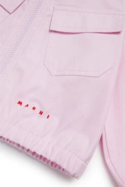 Marni Hooded Gabardine Jacket -Bambini Abbigliamento Negozio M01398M00UV0M347 04