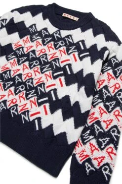 Marni Cable-knit Pullover With Promenade Pattern -Bambini Abbigliamento Negozio M01417M00U70M803 03