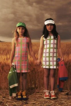 Marni Check-check Allover Knit Sheath Dress