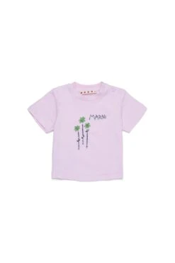 Marni T-shirt With Embroidered Flowers