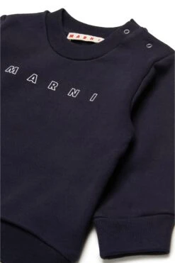Marni Outline Branded Crew-neck Sweatshirt -Bambini Abbigliamento Negozio M01437M00V00M803 03