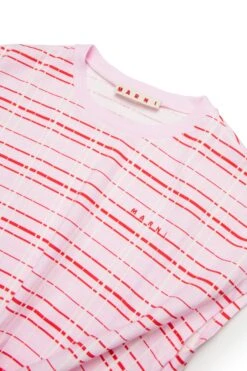 Marni T-shirt With Knotted Allover Check -Bambini Abbigliamento Negozio M01452M00US0M347 03