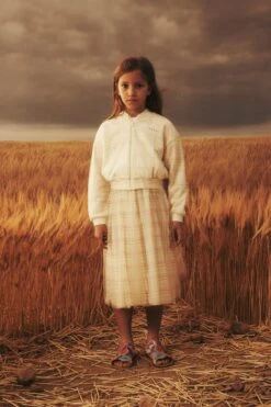 Marni Bomber Sweatshirt With Check Allover Tulle