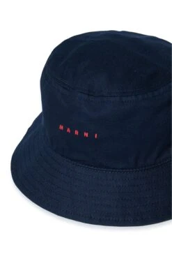 Marni Gabardine Fisherman Hat Branded With Logo -Bambini Abbigliamento Negozio M01469M00J20M803 03