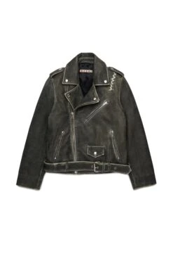 Marni Real Leather Jacket With A Worn Effect