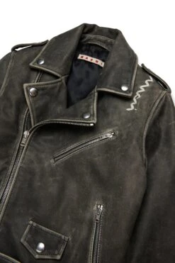 Marni Real Leather Jacket With A Worn Effect 7 Marni Real Leather Jacket With A Worn Effect -Bambini Abbigliamento Negozio M01585M00VF0M900 03