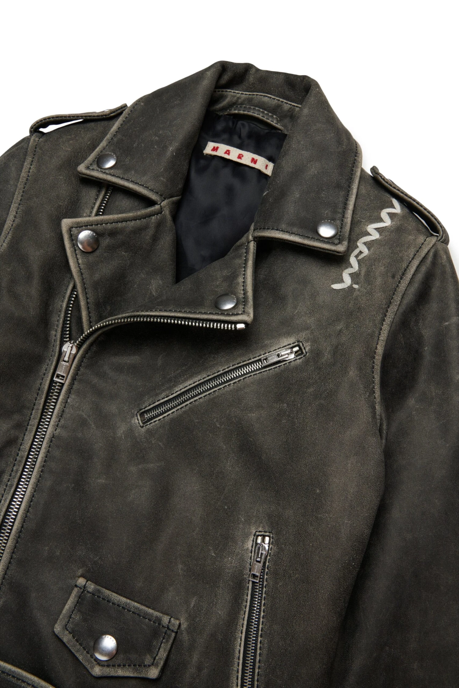 Marni Real Leather Jacket With A Worn Effect 3 Marni Real Leather Jacket With A Worn Effect - immagine 3