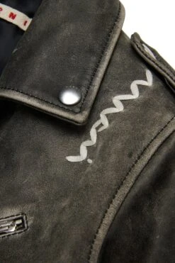 Marni Real Leather Jacket With A Worn Effect 8 Marni Real Leather Jacket With A Worn Effect -Bambini Abbigliamento Negozio M01585M00VF0M900 04