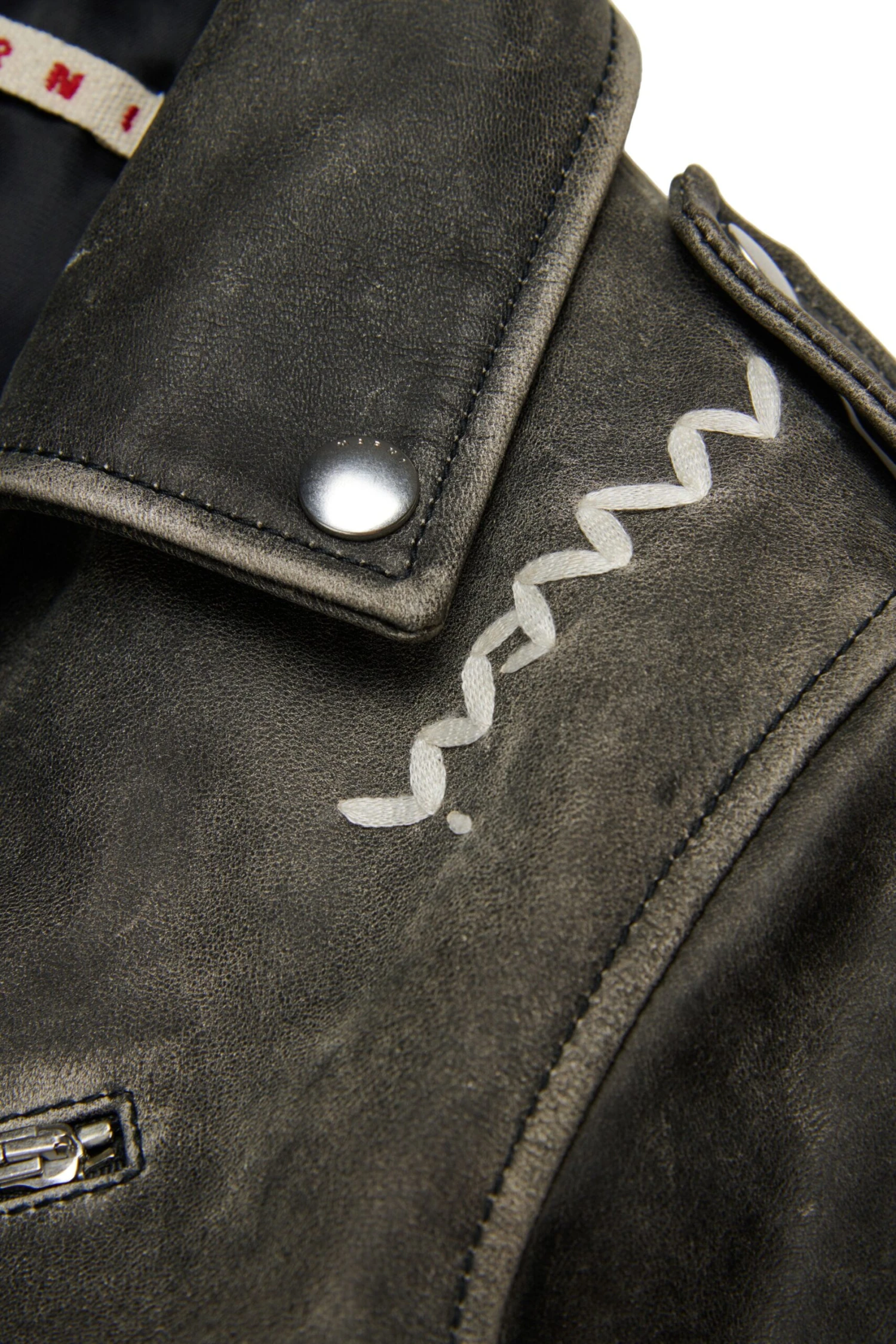 Marni Real Leather Jacket With A Worn Effect 4 Marni Real Leather Jacket With A Worn Effect - immagine 4