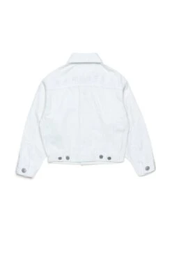 MM6 Maison Margiela Branded White Denim Jacket -Bambini Abbigliamento Negozio M60449MM03RM6101 02
