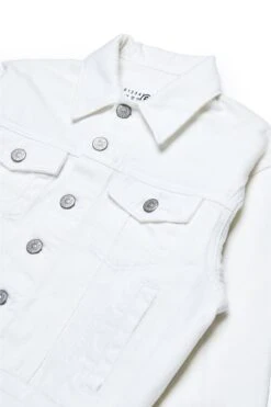 MM6 Maison Margiela Branded White Denim Jacket -Bambini Abbigliamento Negozio M60449MM03RM6101 03
