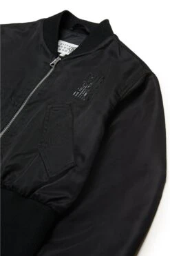 MM6 Maison Margiela Long Bomber Jacket With Maxi Logo -Bambini Abbigliamento Negozio M60724MM05EM6900 03