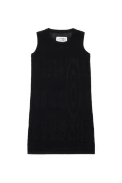 MM6 Maison Margiela Sleeveless Mesh Dress With Stretched Logo