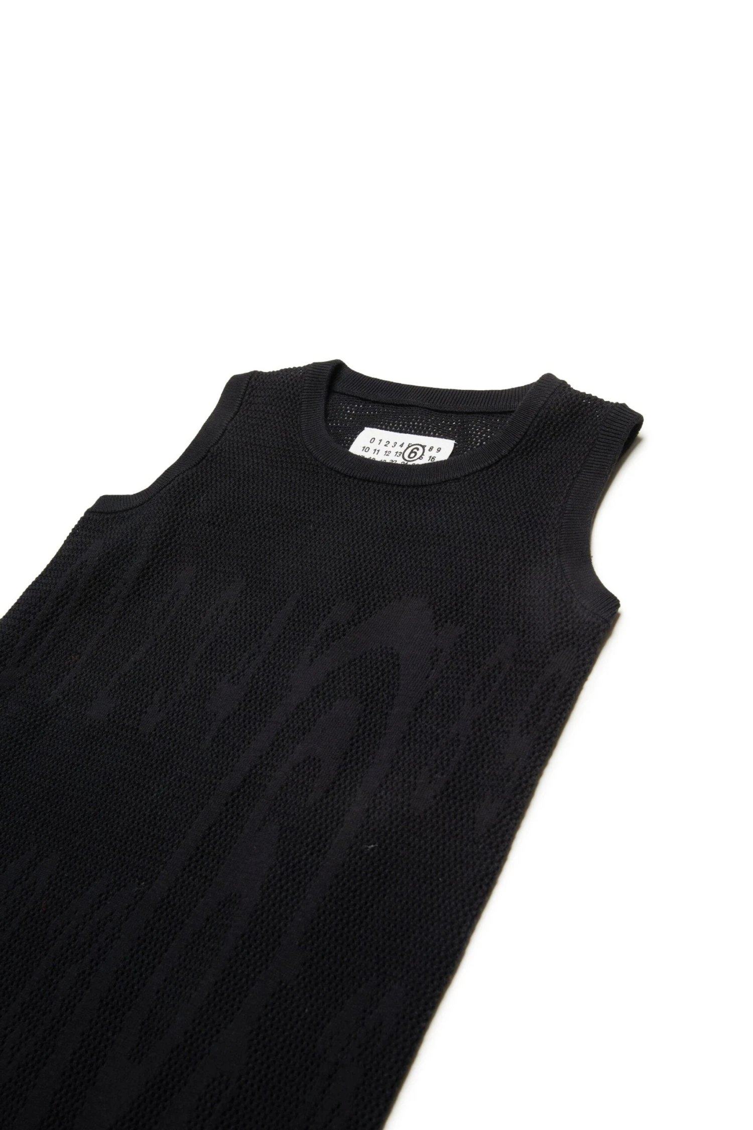 MM6 Maison Margiela Sleeveless Mesh Dress With Stretched Logo 3 MM6 Maison Margiela Sleeveless Mesh Dress With Stretched Logo - immagine 3