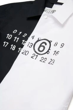 MM6 Maison Margiela Colorblock Poplin Re-cut Shirt -Bambini Abbigliamento Negozio M60761MM014M6C10 04