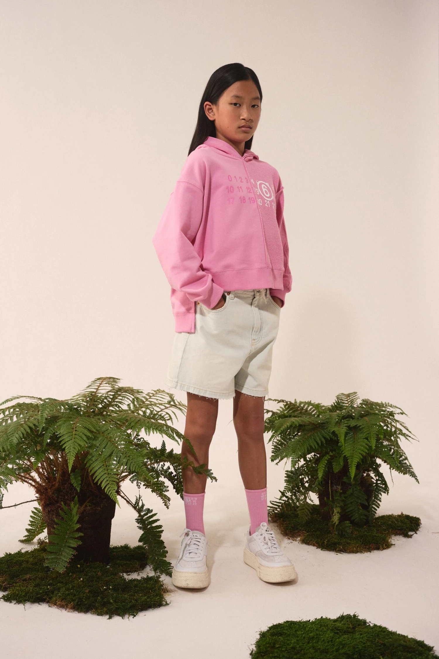 MM6 Maison Margiela Recut Sweatshirt With Stamp Numbers 1 MM6 Maison Margiela Recut Sweatshirt With Stamp Numbers