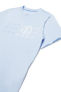 MM6 Maison Margiela Re-cut T-shirt With Stamp Numbers -Bambini Abbigliamento Negozio M60775MM04IM6807 03