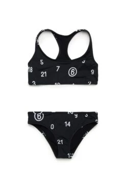 MM6 Maison Margiela Allover Numeric Logo Bikini Swimsuit