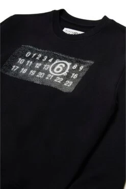 MM6 Maison Margiela Crew-neck Sweatshirt Branded With Numeric Logo Pixel -Bambini Abbigliamento Negozio M60796MM02XM6900 03