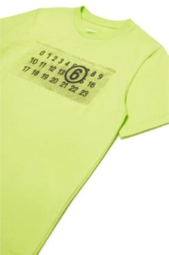 MM6 Maison Margiela Jersey T-shirt Branded With Numeric Logo Pixel -Bambini Abbigliamento Negozio M60803MM02YM6513 03 93e490f9 67ec 4614 b72b 0e525a8d6be9