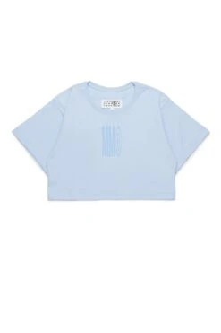 Bambini Abbigliamento Negozio 24 MM6 Maison Margiela Cropped T-shirt With Institutional Logo