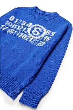 MM6 Maison Margiela Knit Pullover With Branded Numeric Logo -Bambini Abbigliamento Negozio M60810MM05CM6808 03