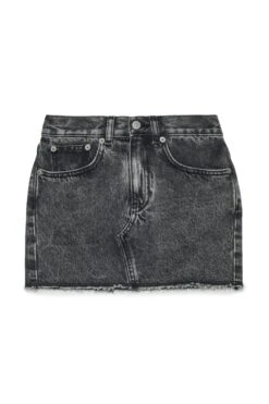 MM6 Maison Margiela Black Shaded Denim Mini Skirt