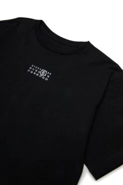 MM6 Maison Margiela Cropped Jersey T-shirt With Numeric Logo -Bambini Abbigliamento Negozio M60908MM04IM6900 03
