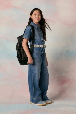 MAX & Co. Medium Blue Shaded Denim Jumpsuit