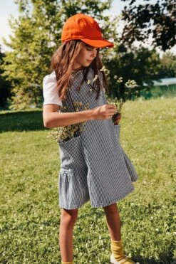 MAX & Co. Striped Denim Sleeveless Dress