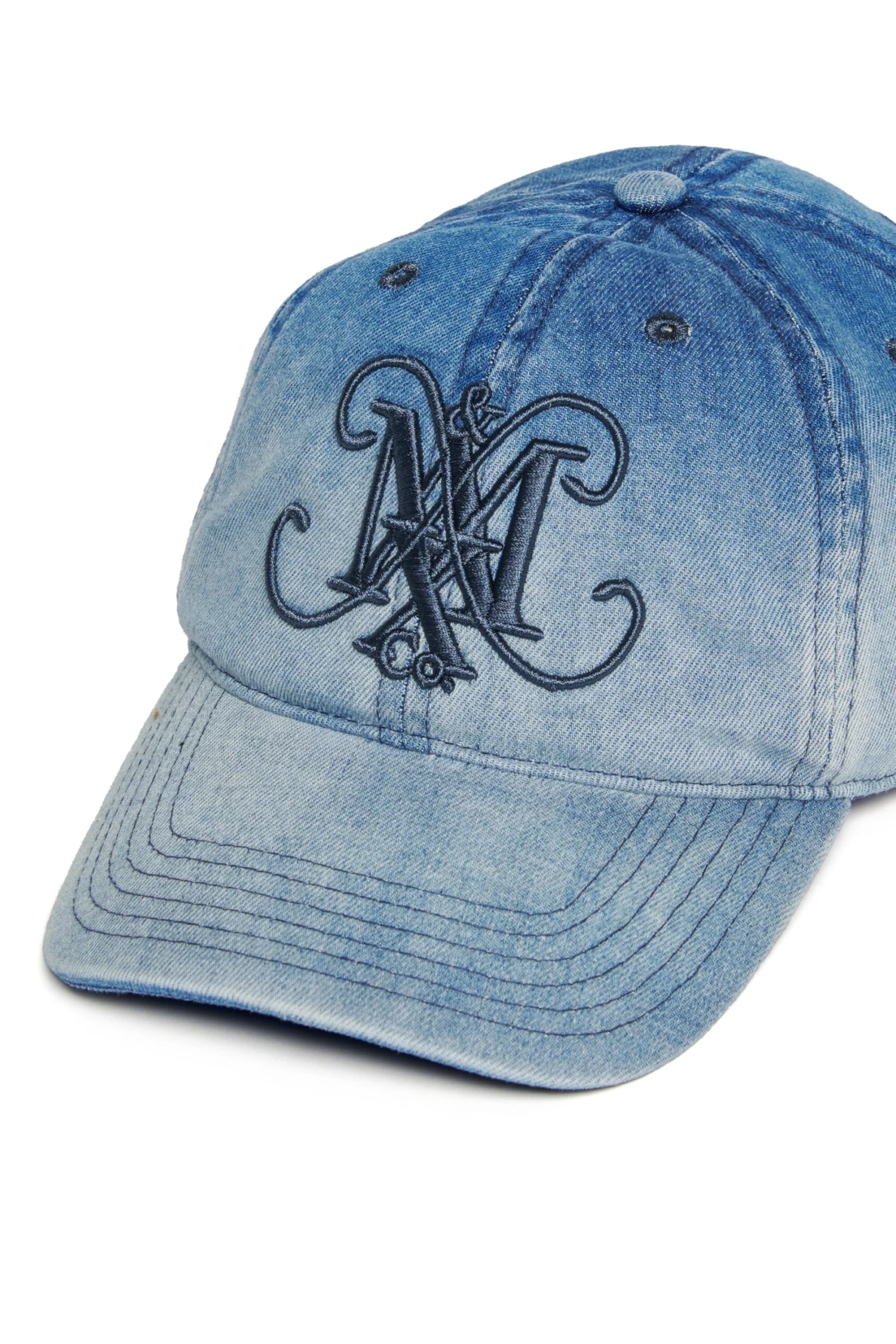 MAX & Co. Bleached Denim Baseball Cap 4 MAX & Co. Bleached Denim Baseball Cap - immagine 4