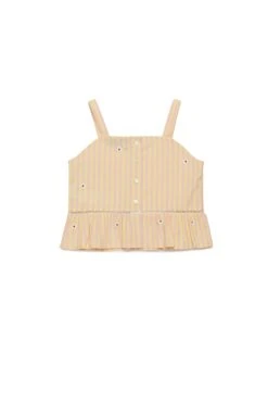 MAX & Co. Striped Poplin Shoulder Straps Shirt -Bambini Abbigliamento Negozio MX0120MX069MXC12 02