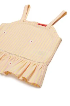 MAX & Co. Striped Poplin Shoulder Straps Shirt -Bambini Abbigliamento Negozio MX0120MX069MXC12 03