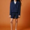 MAX & Co. Double-breasted Cropped Blazer Jacket
