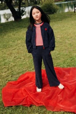 MAX & Co. Polka Dots Allover Wide Terry Pants