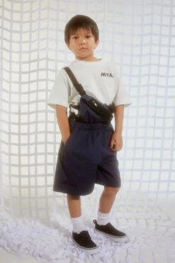 Short One-shoulder Dungarees With MYAR Logo