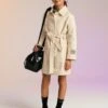 N°21 Cotton Trench Jacket With Bow
