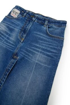 N°21 Worn-effect Denim Skirt -Bambini Abbigliamento Negozio N2100UN04020N01 03