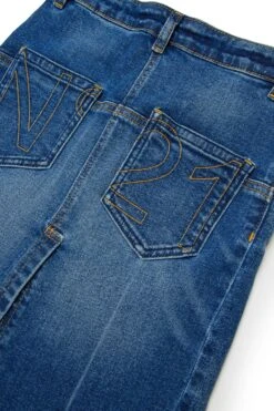N°21 Worn-effect Denim Skirt -Bambini Abbigliamento Negozio N2100UN04020N01 04