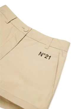 N°21 Poplin Branded Shorts -Bambini Abbigliamento Negozio N2101DN04170N718 03