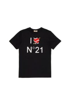 T-shirt With I Love N°21 Graphics