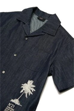 N°21 Bowling Shirt In Chambray Denim -Bambini Abbigliamento Negozio N2102SN04080N01 03