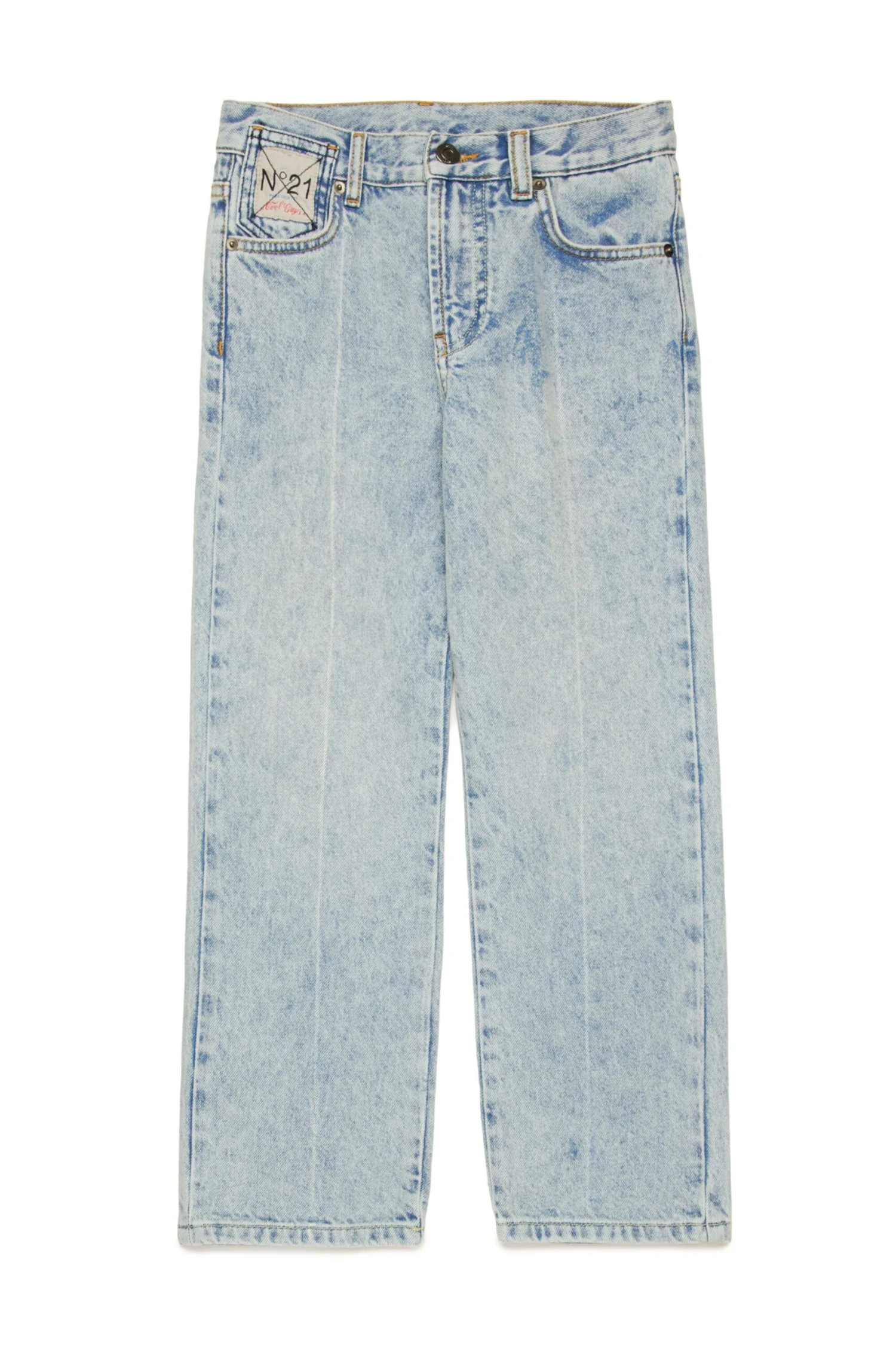 N°21 Straight Jeans With Marbled Effect 2 N°21 Straight Jeans With Marbled Effect - immagine 2