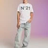 N°21 Straight Jeans With Marbled Effect