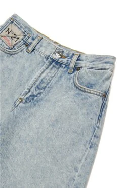 N°21 Marbled-effect Denim Shorts -Bambini Abbigliamento Negozio N2103EN04160N01 03 e8f41375 57b2 4c11 a98b fdbf84ddce15