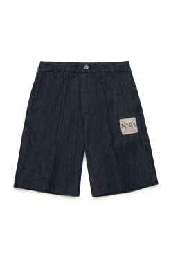 Bambini Abbigliamento Negozio 34 N°21 College Shorts In Chambray Denim