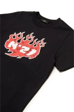 N°21 T-shirt With Flames Graphics -Bambini Abbigliamento Negozio N2103MN00800N900 03 0fa8d012 3c26 4182 8fc7 7a8a235a5ad7