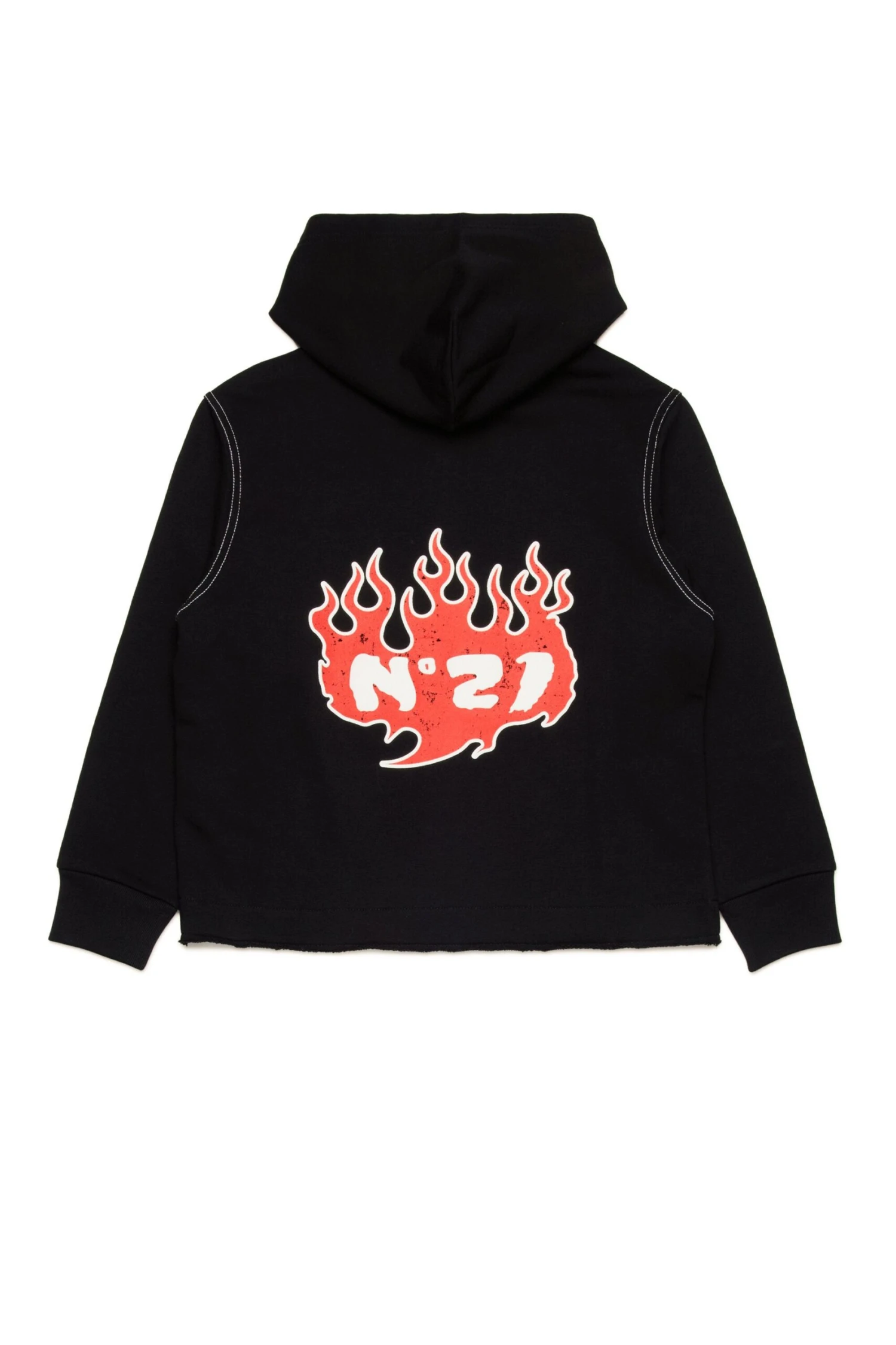 N°21 Oversize Sweatshirt With Flames Graphics 3 N°21 Oversize Sweatshirt With Flames Graphics - immagine 3